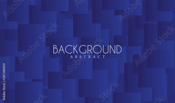 Fototapeta Abstract geometric banner on blue background. vector