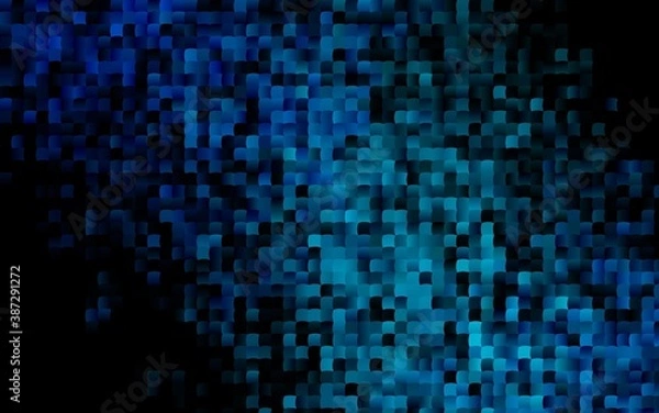 Fototapeta Dark BLUE vector background with rectangles.