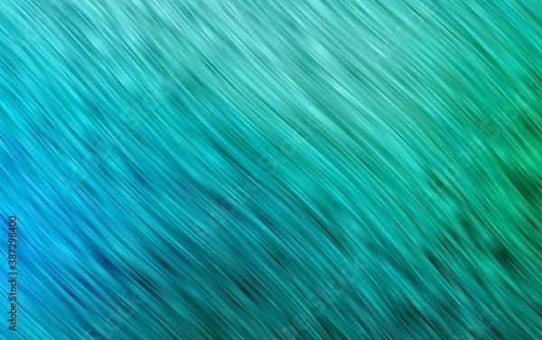 Fototapeta Light Blue, Green vector background with liquid shapes.