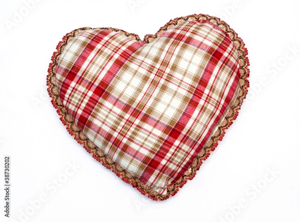 Fototapeta Heart with tablecloth texture