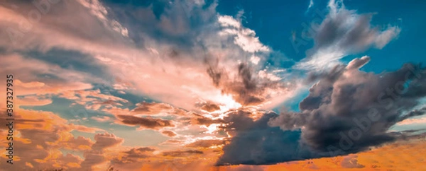 Obraz sunset with clouds