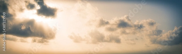 Obraz sun with clouds at sunsut