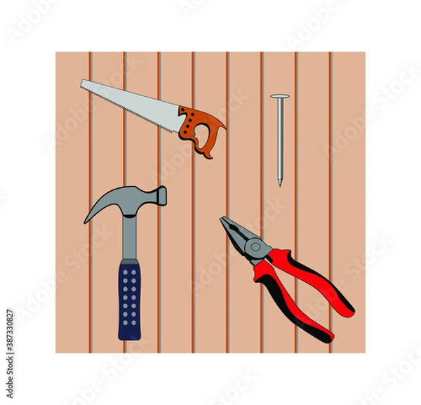 Obraz Vector Carpenter equipment
