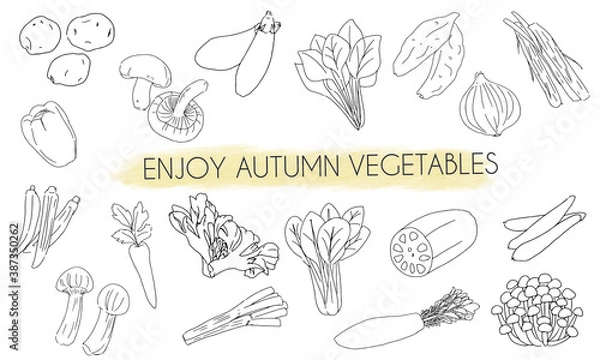 Obraz 野菜　シンプル　アイコンセット