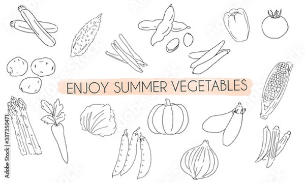 Obraz 野菜　シンプル　アイコンセット