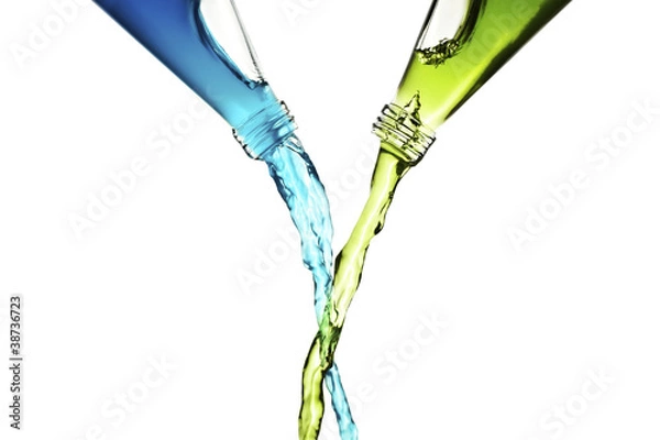 Obraz Mixing two liquids