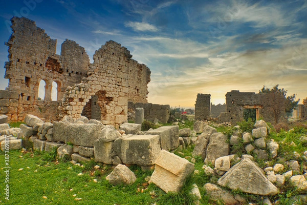 Fototapeta A view from historical ruins