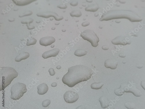 Obraz water drops on metal texture