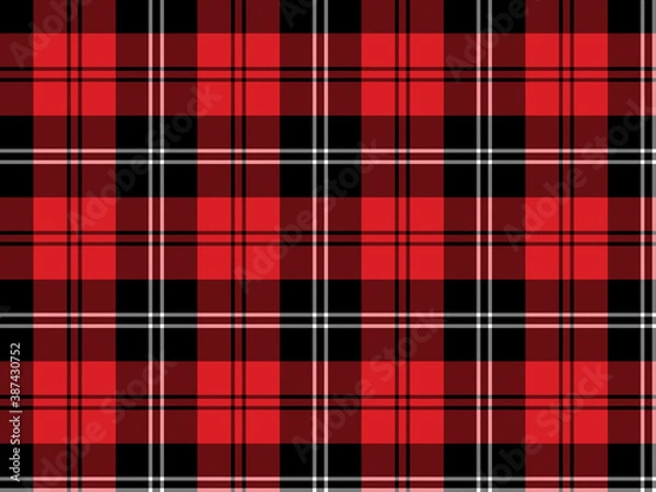 Obraz seamless vector red tartan check pattern
