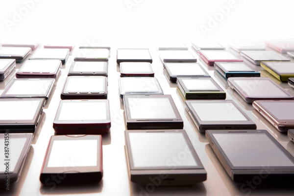 Fototapeta 沢山のスマートフォン