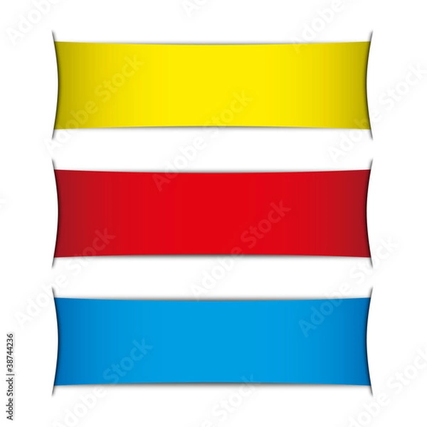 Obraz Colorful brochure design by primary colors.