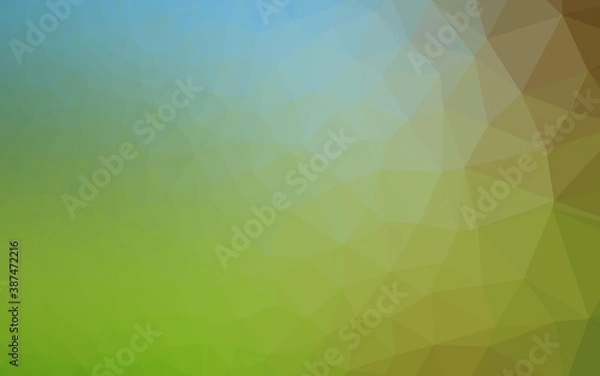 Obraz Light Blue, Green vector polygonal pattern.