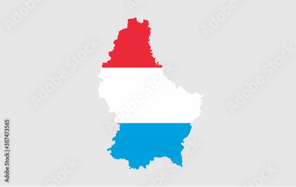 Obraz Luxembourg vector map with flag	
