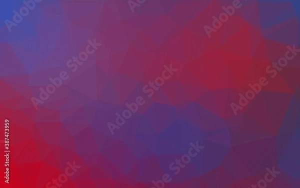 Fototapeta Dark Blue, Red vector polygon abstract layout.