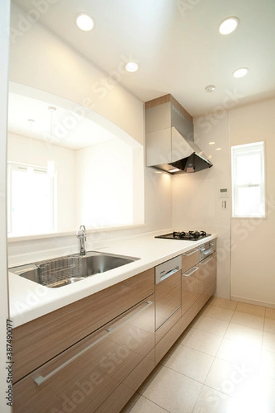 Fototapeta 対面式システムキッチン