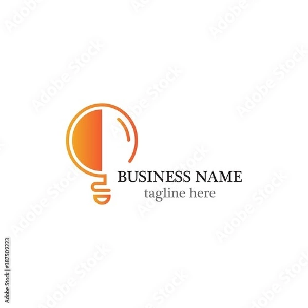 Obraz Lamp logo vector icon