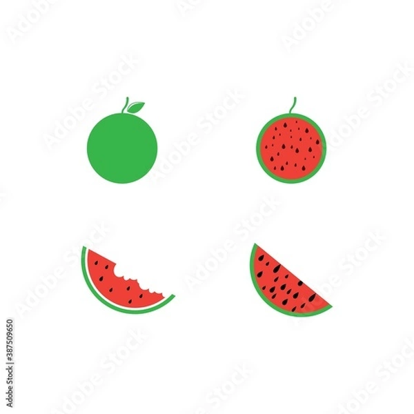 Fototapeta watermelon logo template