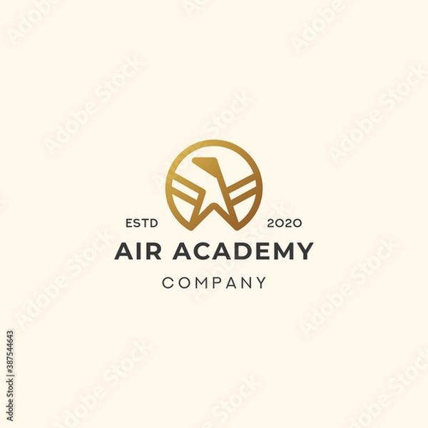 Fototapeta Eagle Air Academy Logo Icon Template Design