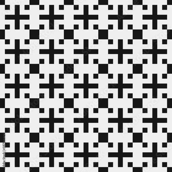 Fototapeta Abstract Cross Pattern Dots Logo generative computational art illustration