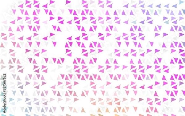 Fototapeta Light Pink vector pattern in polygonal style.