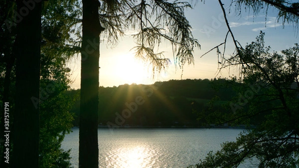 Obraz Summer sunset on a lake