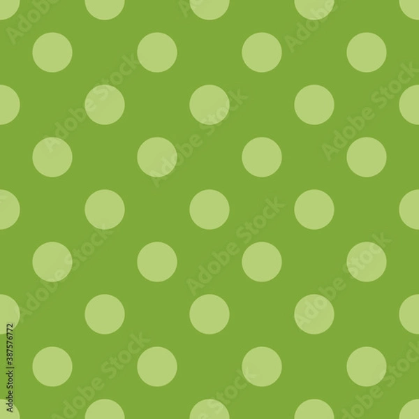 Obraz Light green dot pattern on green background for design, Dot wallpaper, texture textile or background, Vector