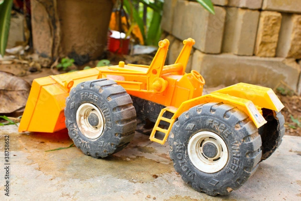 Fototapeta Orenge tractor