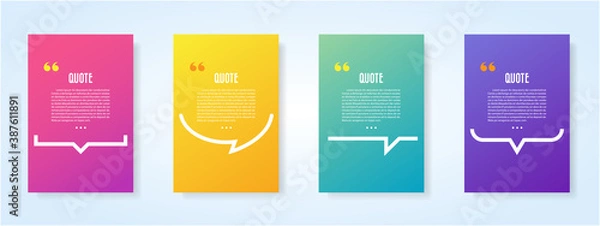 Fototapeta Cytuj Puste szablony bąbelków.