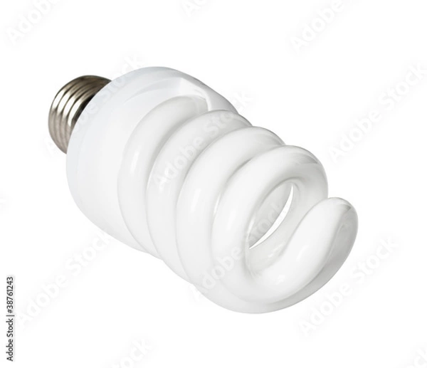 Fototapeta Isolated energy saving lamp