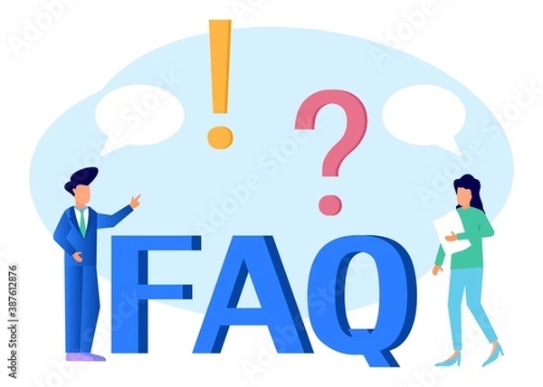 Fototapeta Illustration vector graphic cartoon character of question and answer
