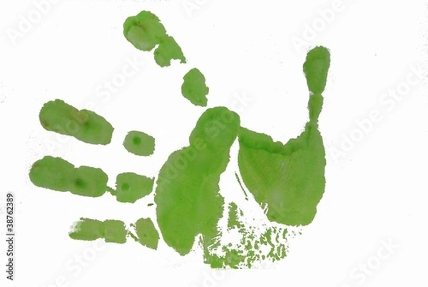 Obraz grüner Handabdruck