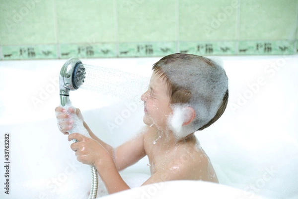 Obraz Playing in the bathroom