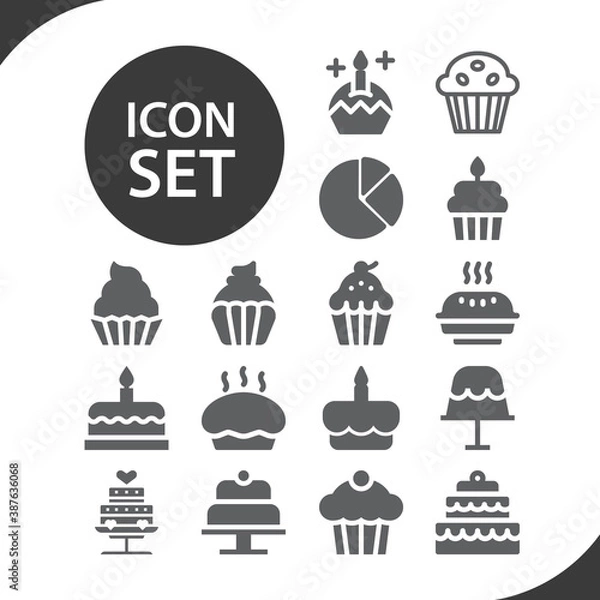 Fototapeta Simple set of thousands related filled icons.