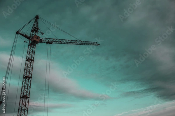Obraz construction site with crane