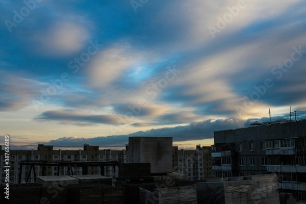 Obraz sunset in the city