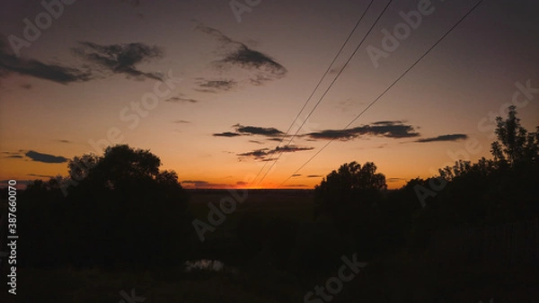 Obraz sunset in the mountains