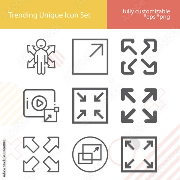 Fototapeta Simple set of clarify related lineal icons.