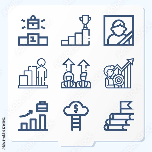 Obraz Simple set of 9 icons related to lifetime