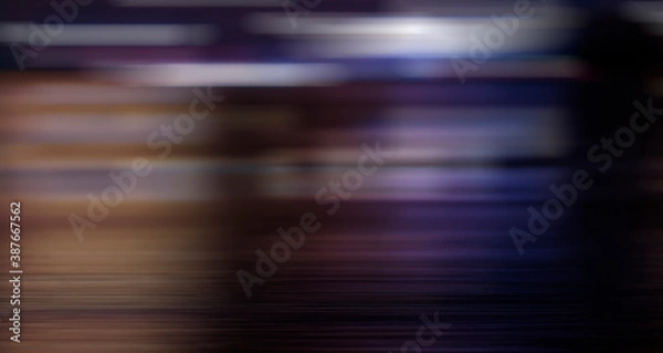 Fototapeta Wet asphalt, night view, neon reflection on the concrete floor. Night empty stage. Dark abstract background, dark street. Night city after rain, wet surface. Blurred background, night bokeh.