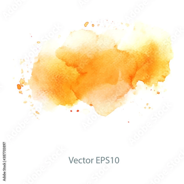 Fototapeta Orange watercolor background. vector background