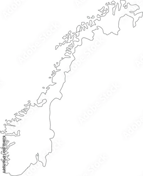 Obraz norway map