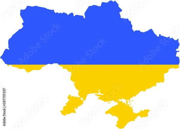 Obraz ukraine map with flag