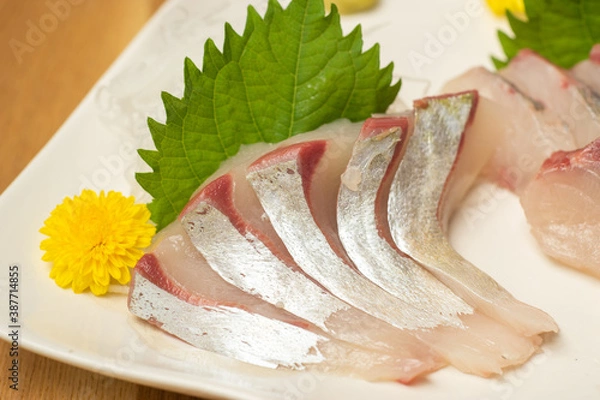 Obraz シマアジの刺身