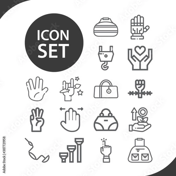 Obraz Simple set of digital arteries related lineal icons.