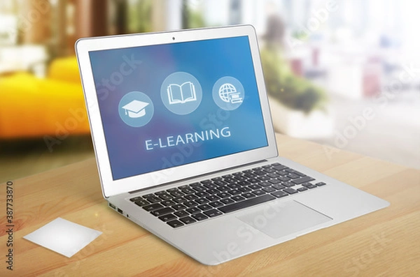 Fototapeta E-learning Education Internet Technology Webinar Online Courses