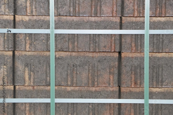 Obraz Gebündelte Pflastersteine, Steinstruktur 