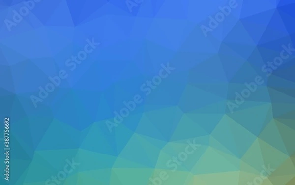 Fototapeta Light Blue, Green vector blurry triangle template.