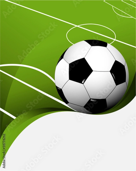 Fototapeta Abstract football background with playing field