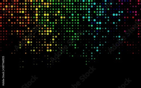 Fototapeta Dark Multicolor, Rainbow vector background with bubbles.