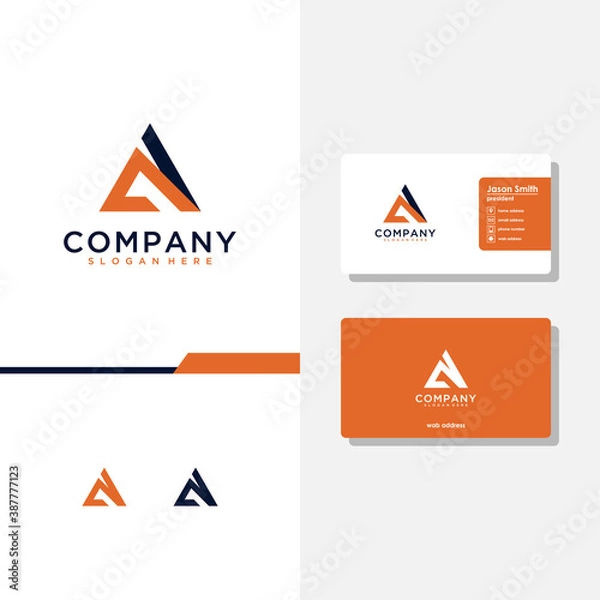 Fototapeta letter ai logo design and business card vector template